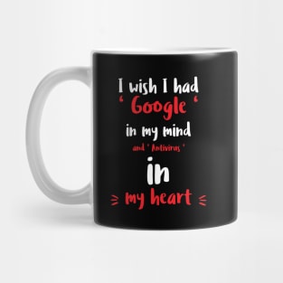 Google and Antivirus Armour for your heart and mind. Mug